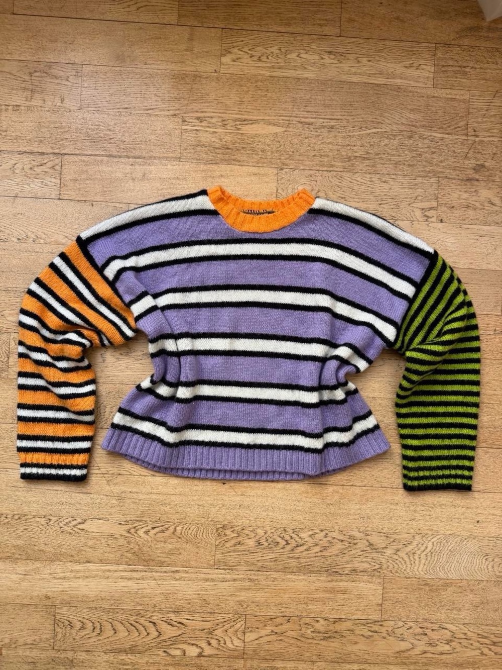 The Ragged Priest Striped Oversized Sweater